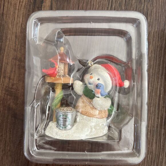 Vintage HALLMARK Christmas Ornament SPECIAL 15th Anniversary SNOW BUDDIES Y2K - Picture 2 of 4